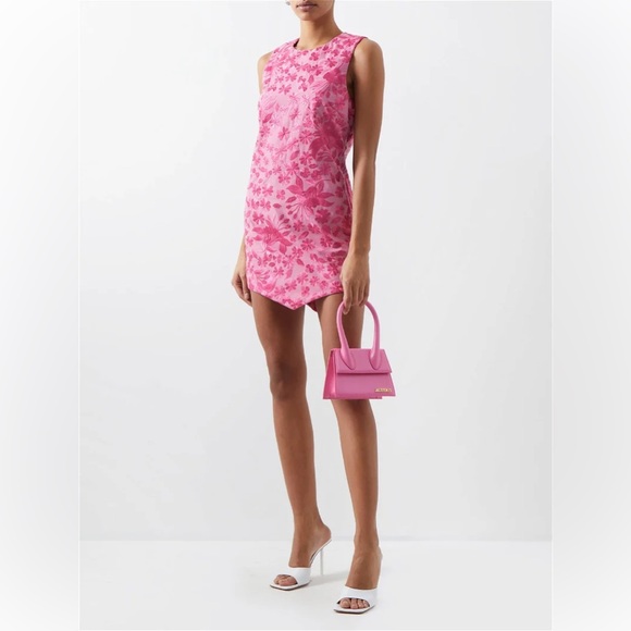 STAUD Pink Morgan Mini Dress, NWT - Size 6 - Picture 1 of 16